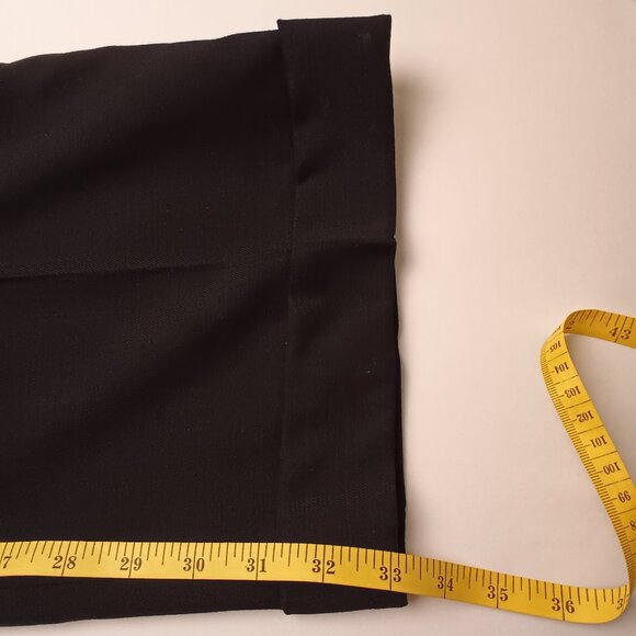 100% Wool Calvin Klein Trouser Pants Size 14 Lightweight High Rise Black Color - Picture 9 of 10